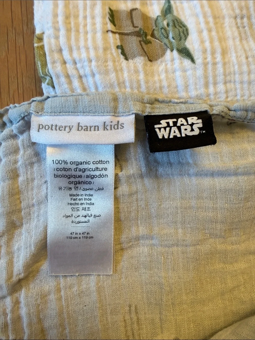 Pottery Barn Kids Star Wars Muslin Swaddle Set